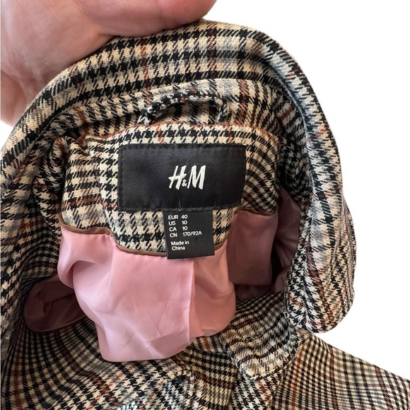 H&M Plaid peacoat size 10 NWOT - Picture 9 of 9